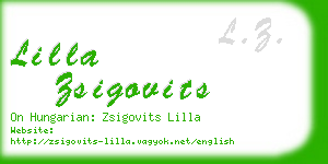 lilla zsigovits business card